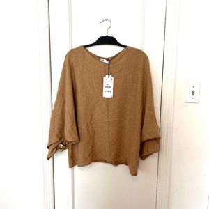 Zara WOOL BLEND OVERSIZED PONCHO